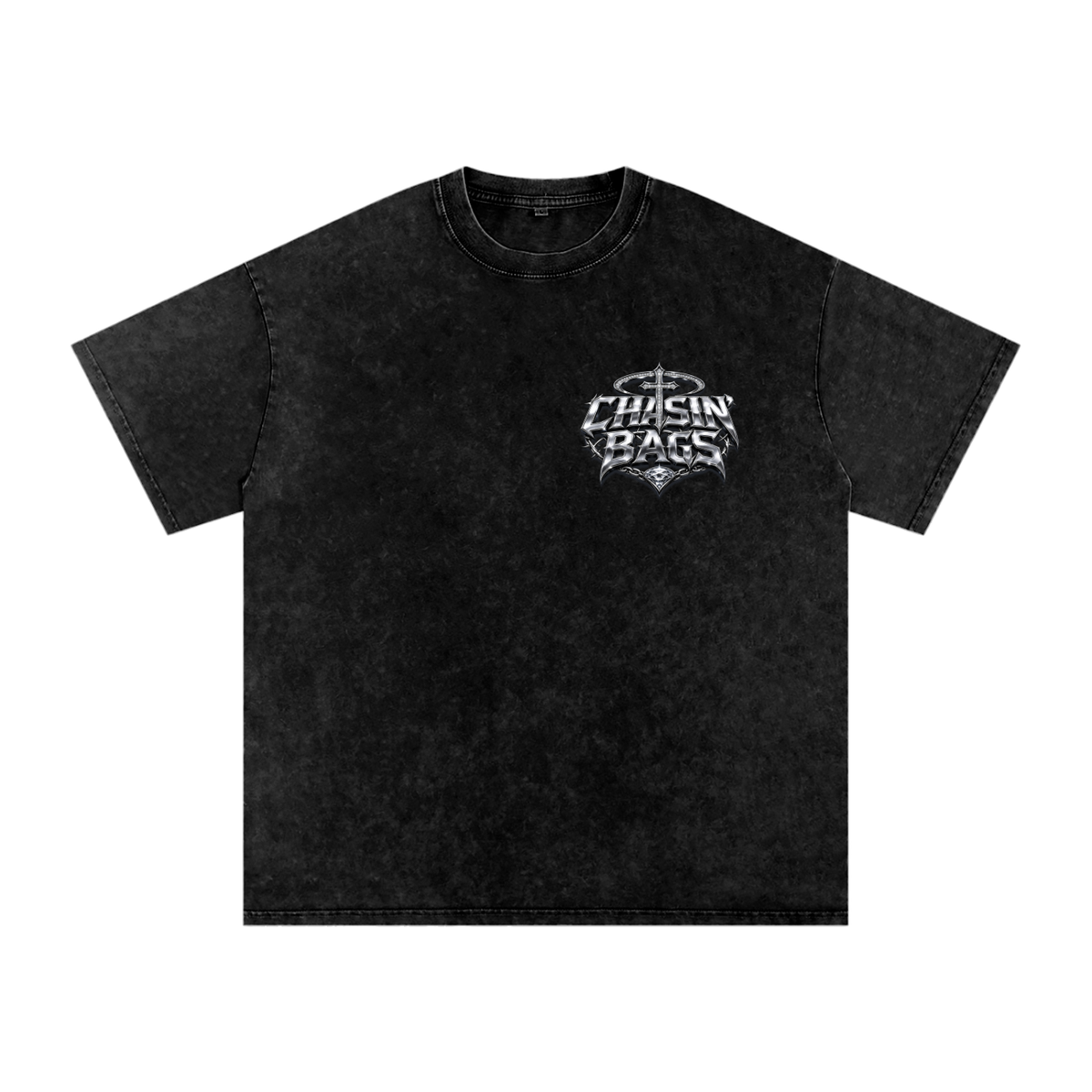 Snow Washed Oversized Cotton T-Shirt
