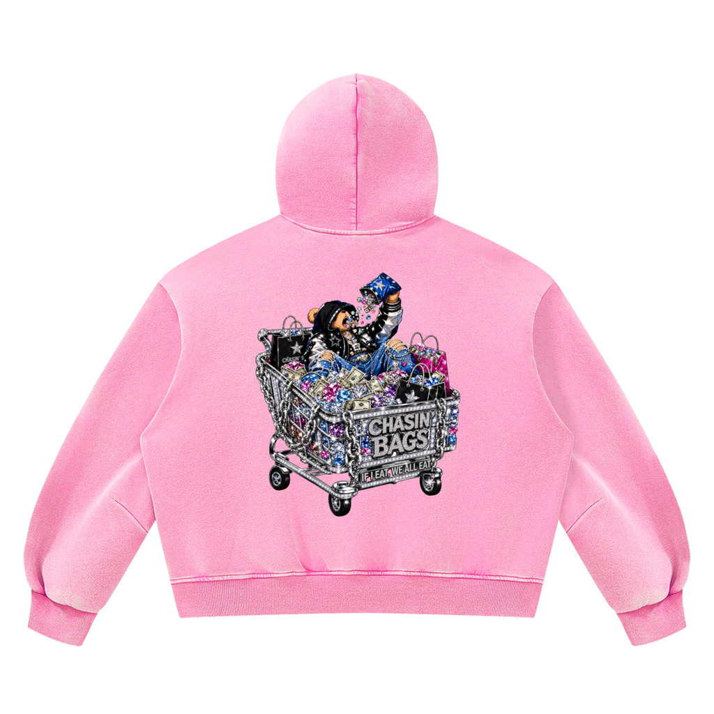 Unisex Vintage Wash Boxy Fleece Hoodie