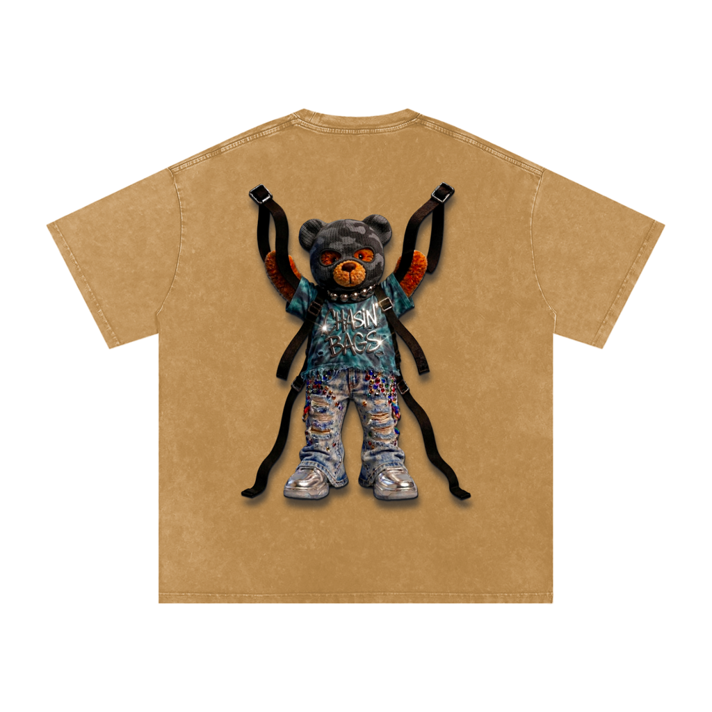 Snow Washed Oversized Cotton T-Shirt