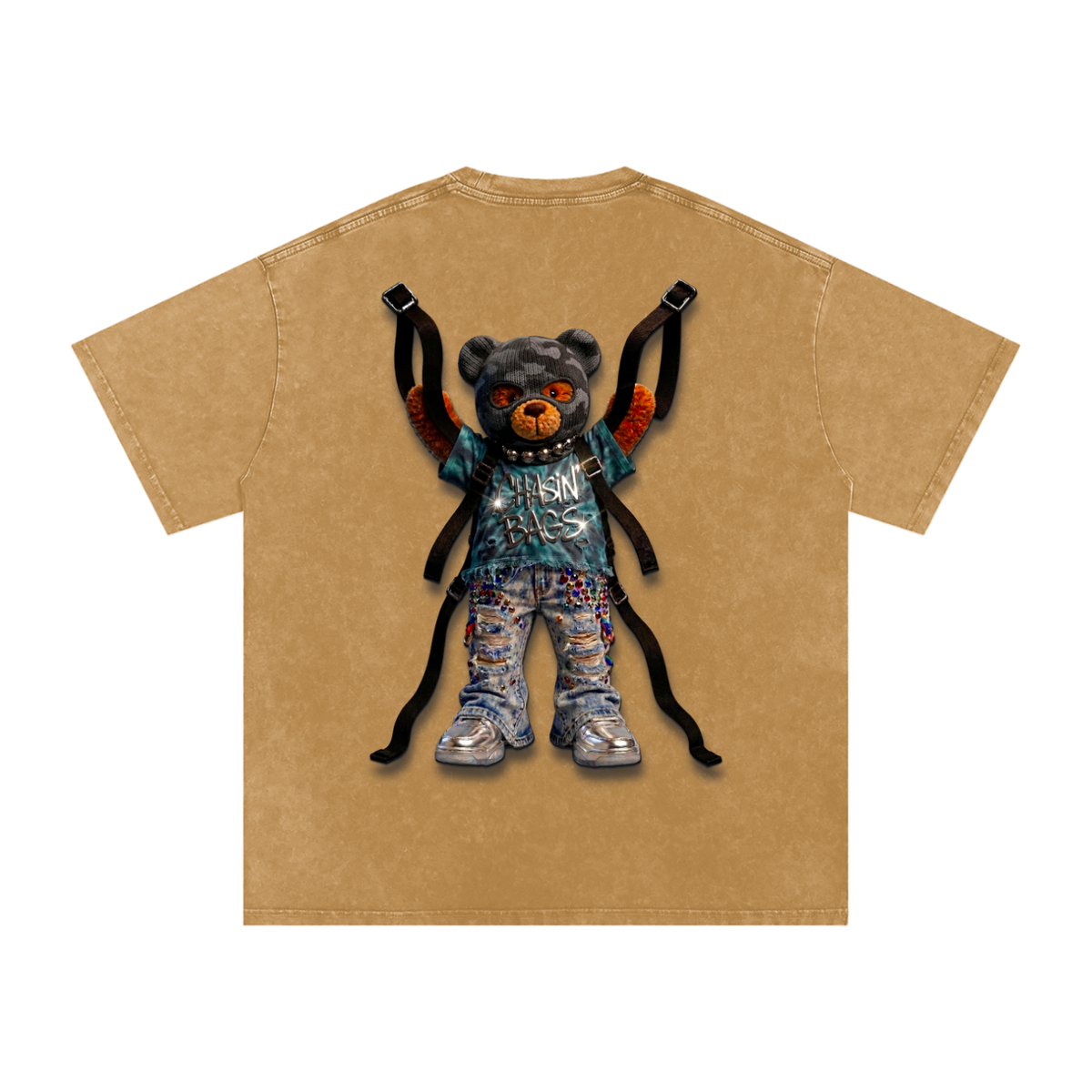 Snow Washed Oversized Cotton T-Shirt
