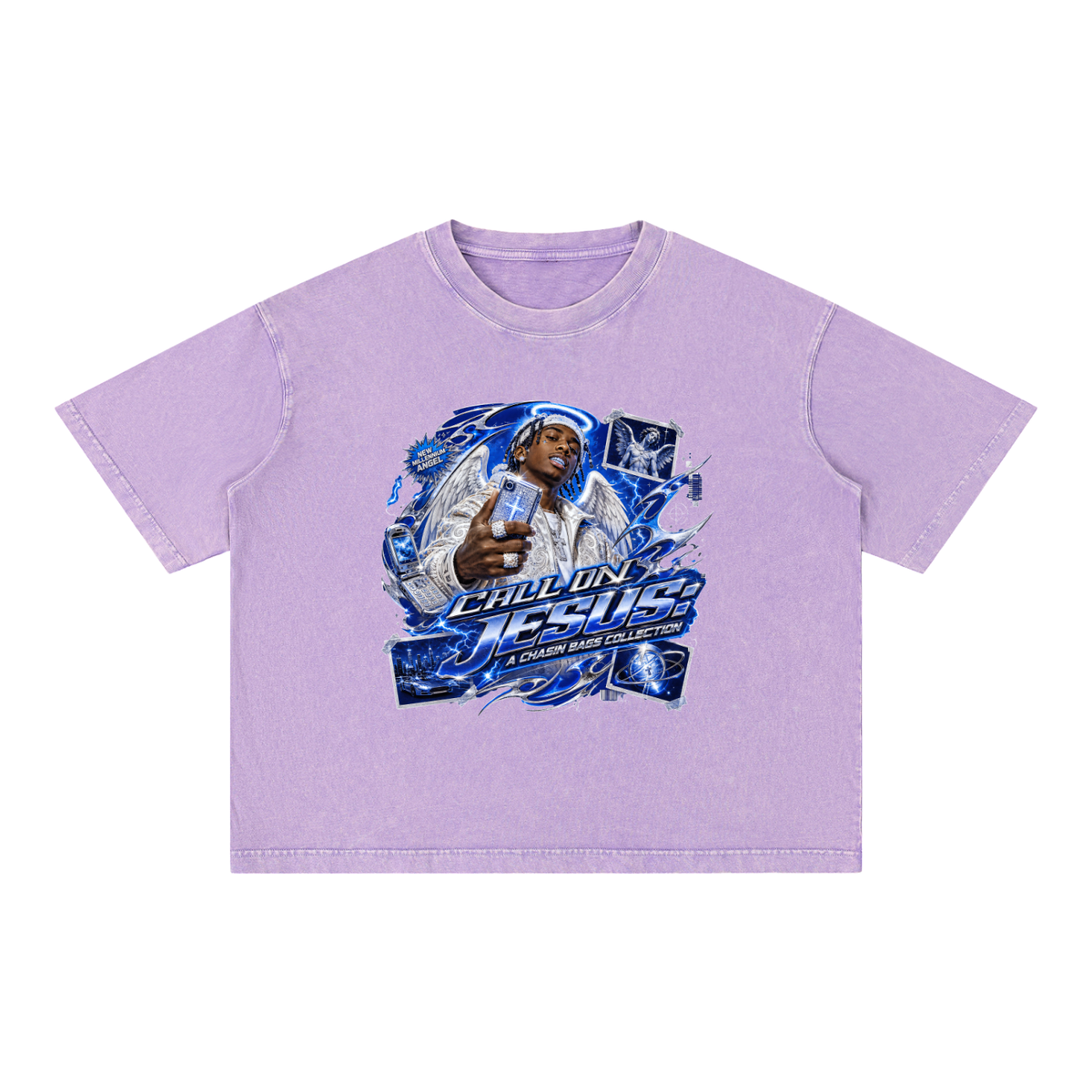 CALL ON Mineral Wash Boxy Cotton T-Shirt