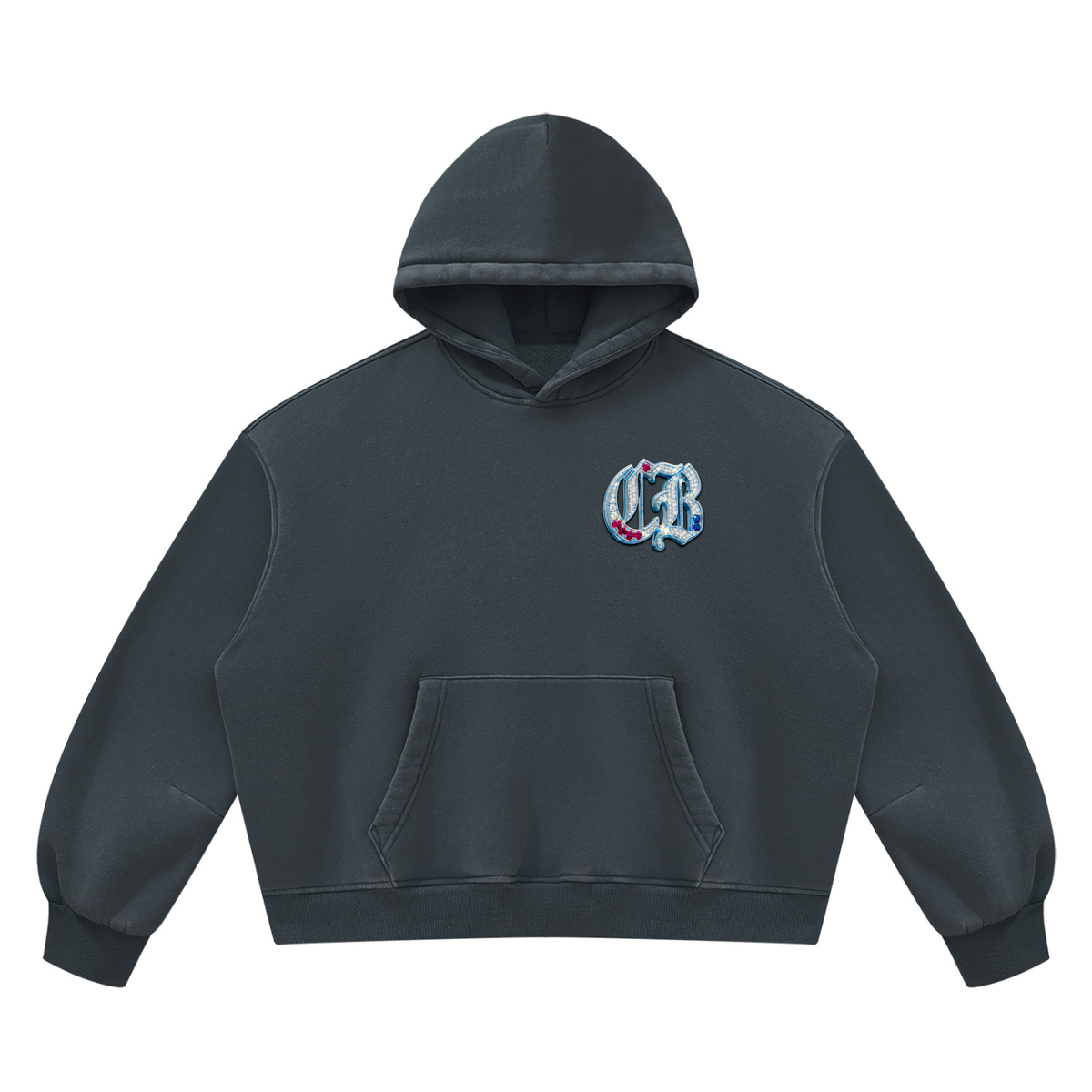 Unisex Vintage Wash Boxy Fleece Hoodie