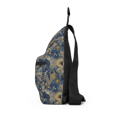 Angel Cloud Sling Bag — Renaissance Cherub Pattern Crossbody for Travel & Everyday