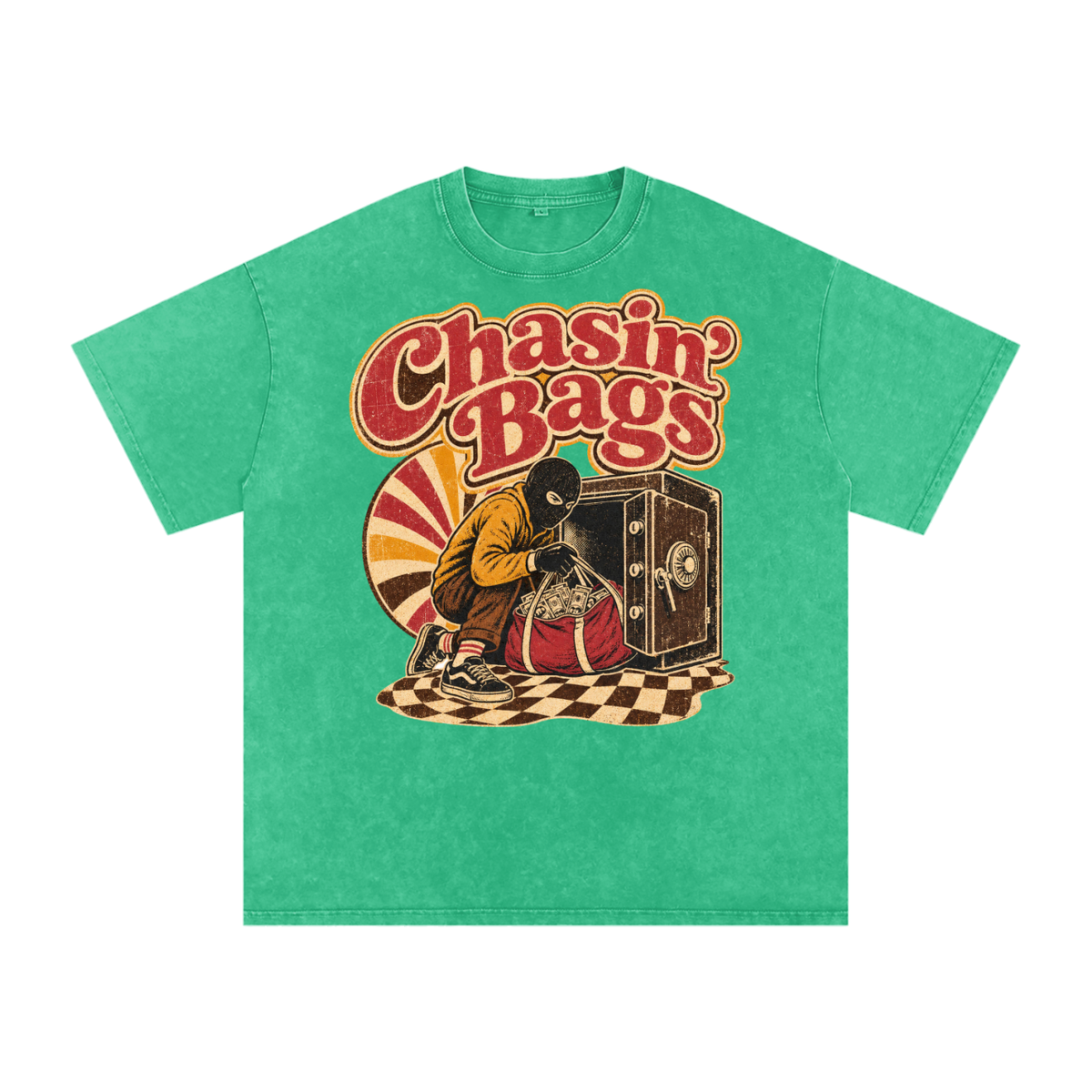 Snow Washed Oversized Cotton T-Shirt