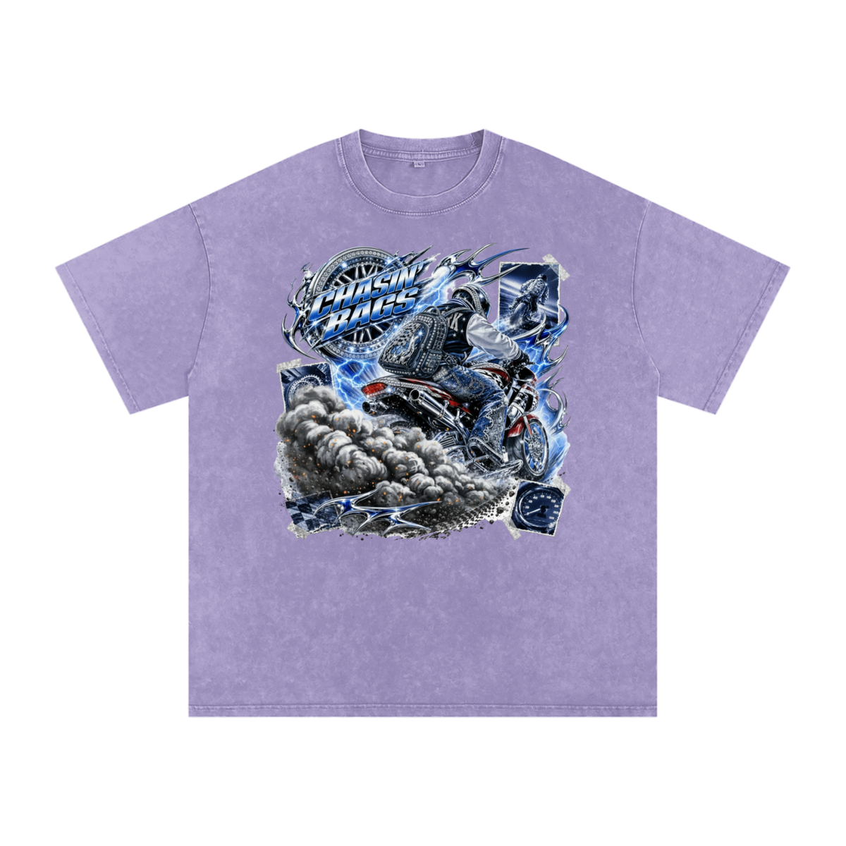 Snow Washed Oversized Cotton T-Shirt