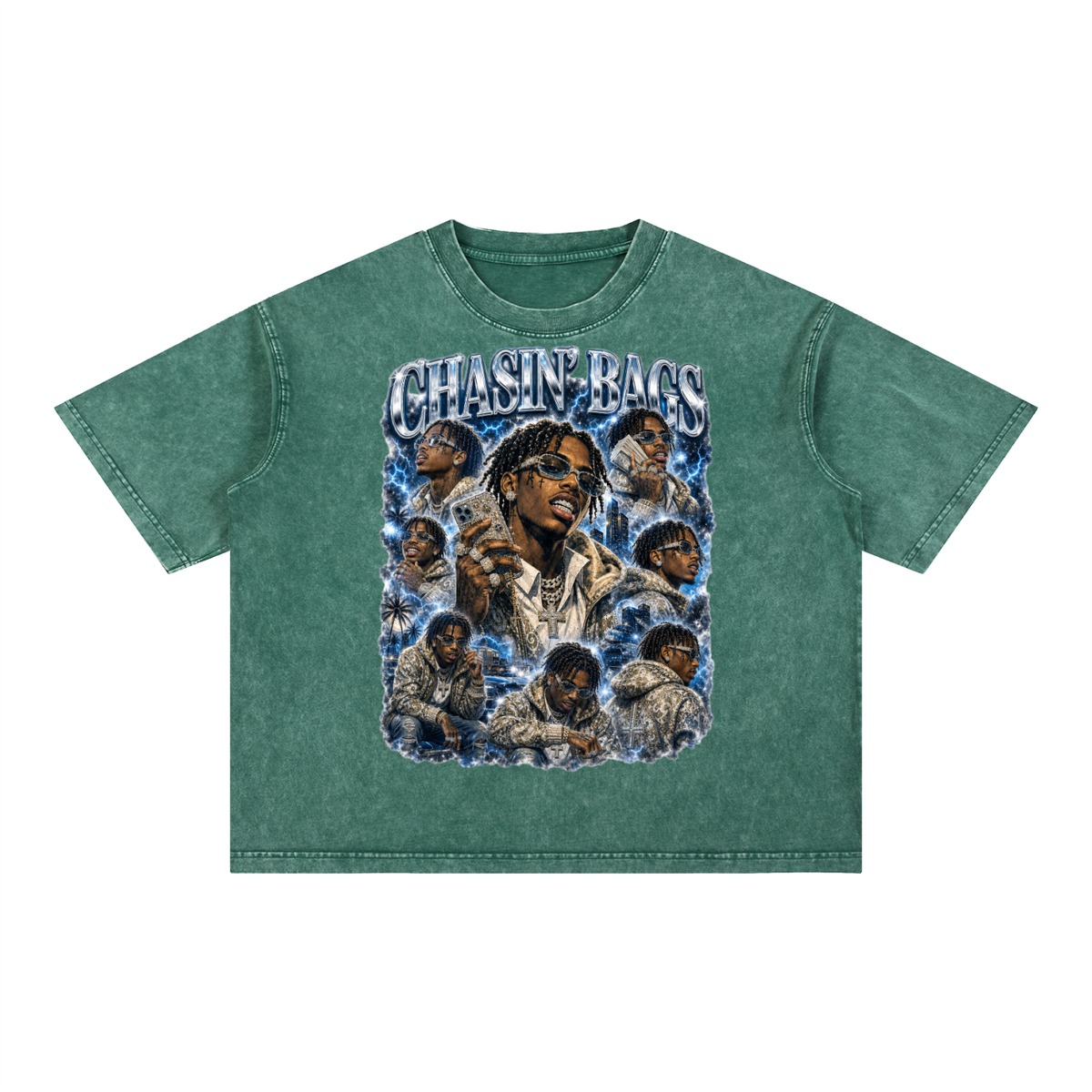 Icon drip Mineral Wash Boxy Cotton T-Shirt