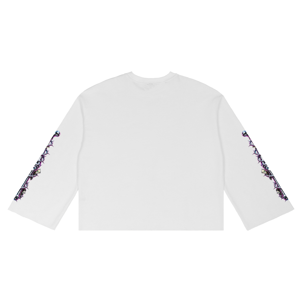 BEARY ON Unisex Waffle Raw Edge T-Shirt