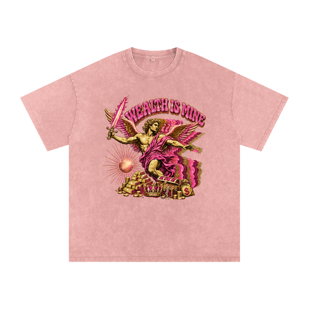 Snow Washed Oversized Cotton T-Shirt