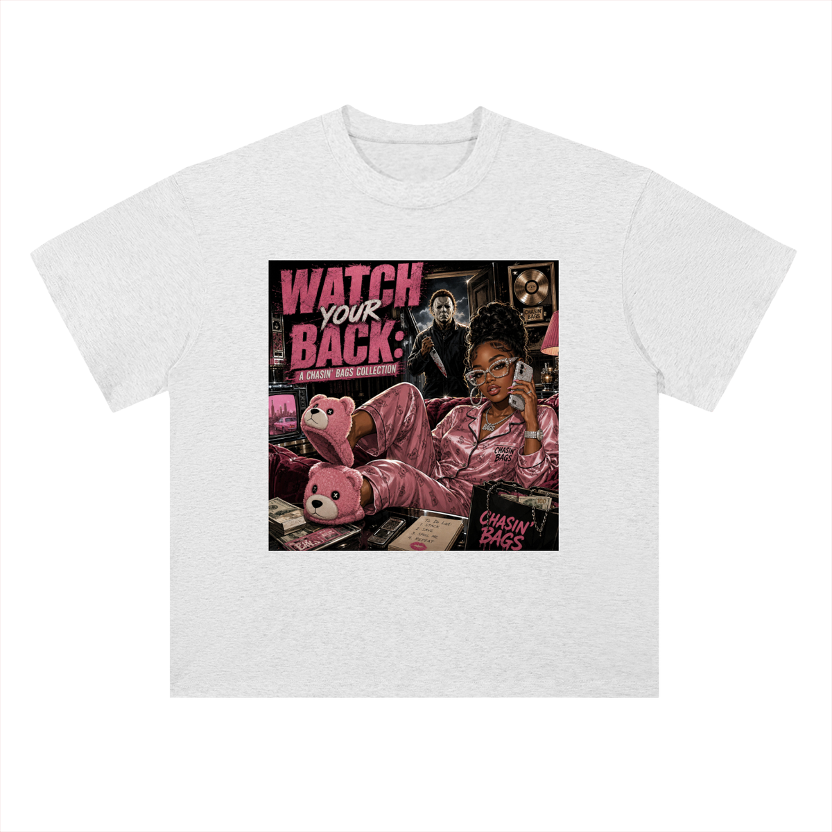 MIKE M. Heavyweight Drop Shoulder Cotton T-Shirt