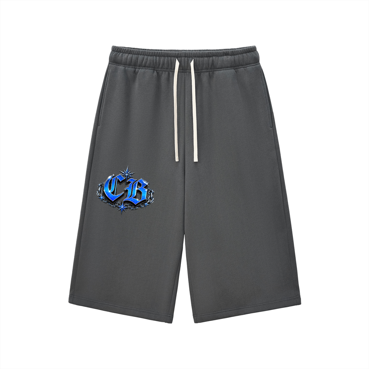 CB on Relaxed Drawstring Three-quarter Sweatpants