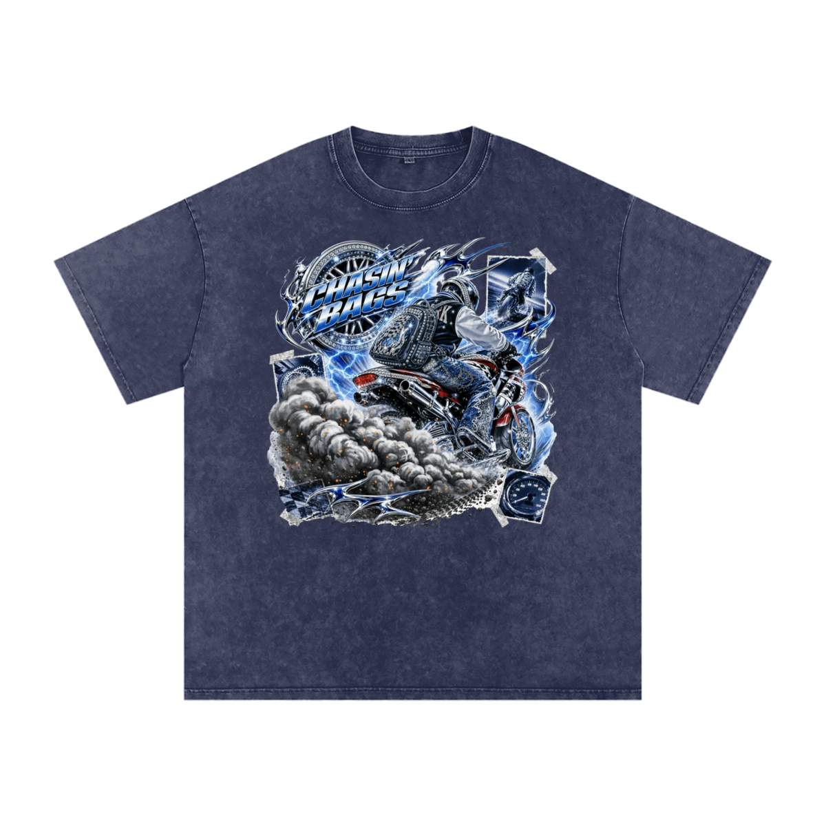 Snow Washed Oversized Cotton T-Shirt