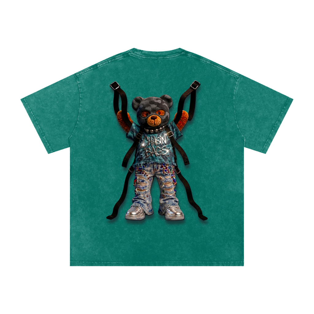 Snow Washed Oversized Cotton T-Shirt