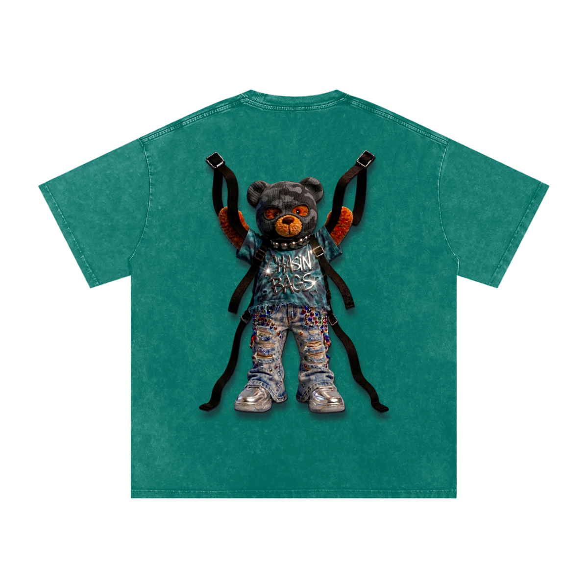 Snow Washed Oversized Cotton T-Shirt