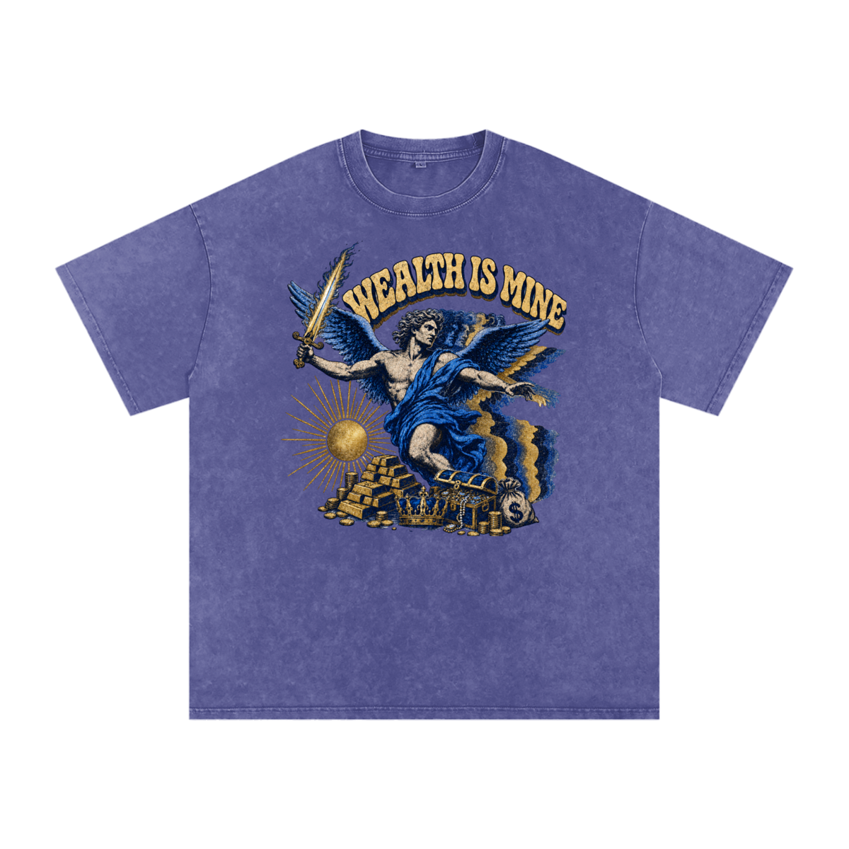 Snow Washed Oversized Cotton T-Shirt