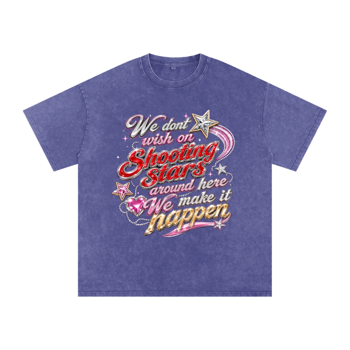 Snow Washed Oversized Cotton T-Shirt