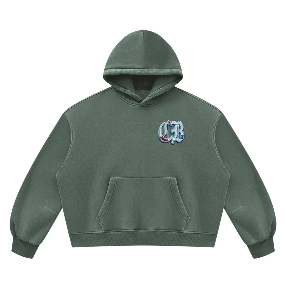 Unisex Vintage Wash Boxy Fleece Hoodie