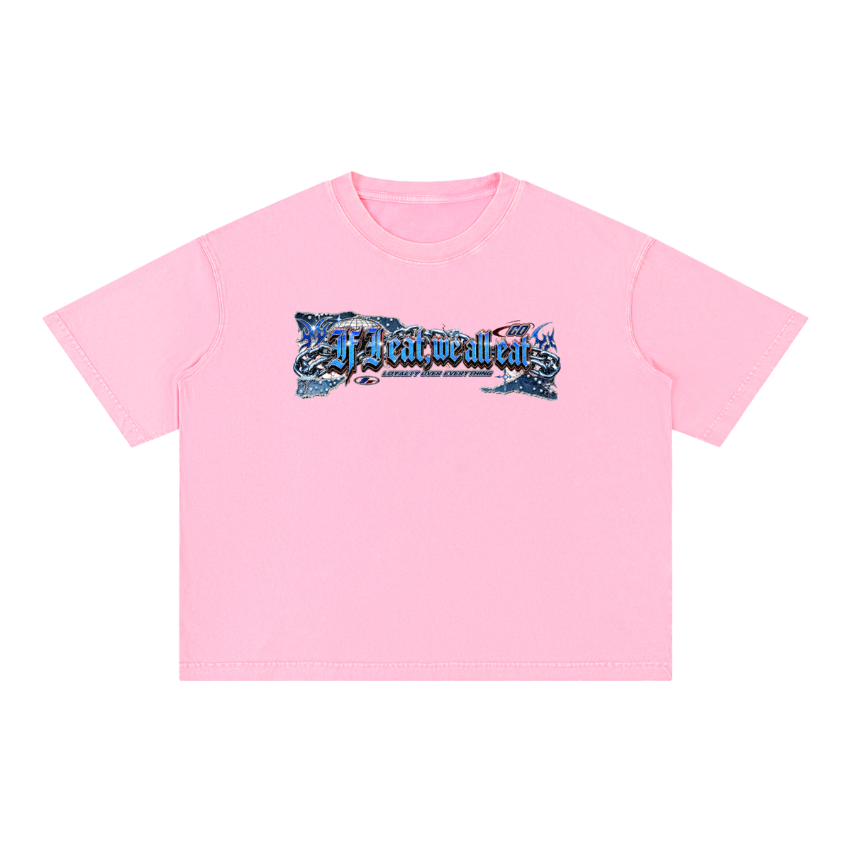 IF I EAT..Mineral Wash Boxy Cotton T-Shirt