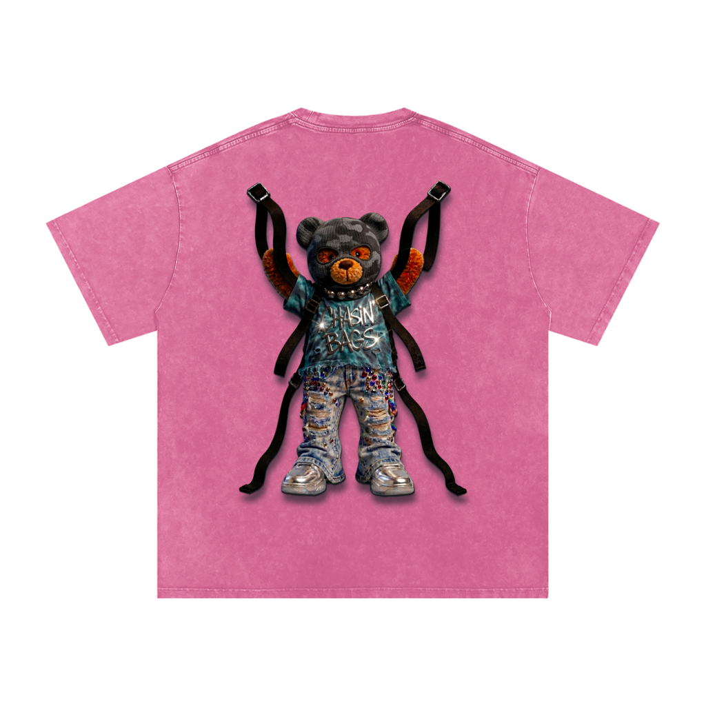 Snow Washed Oversized Cotton T-Shirt