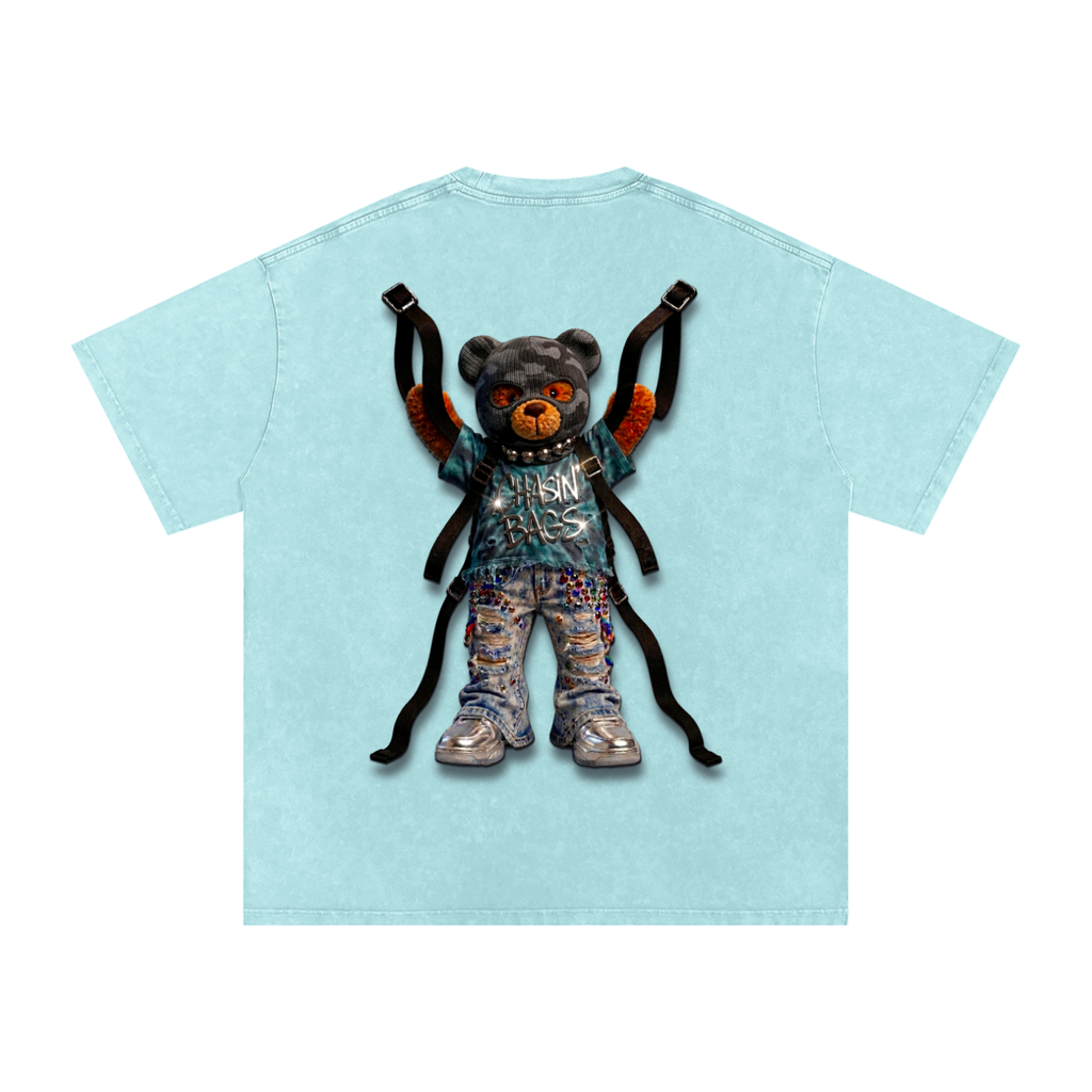 Snow Washed Oversized Cotton T-Shirt