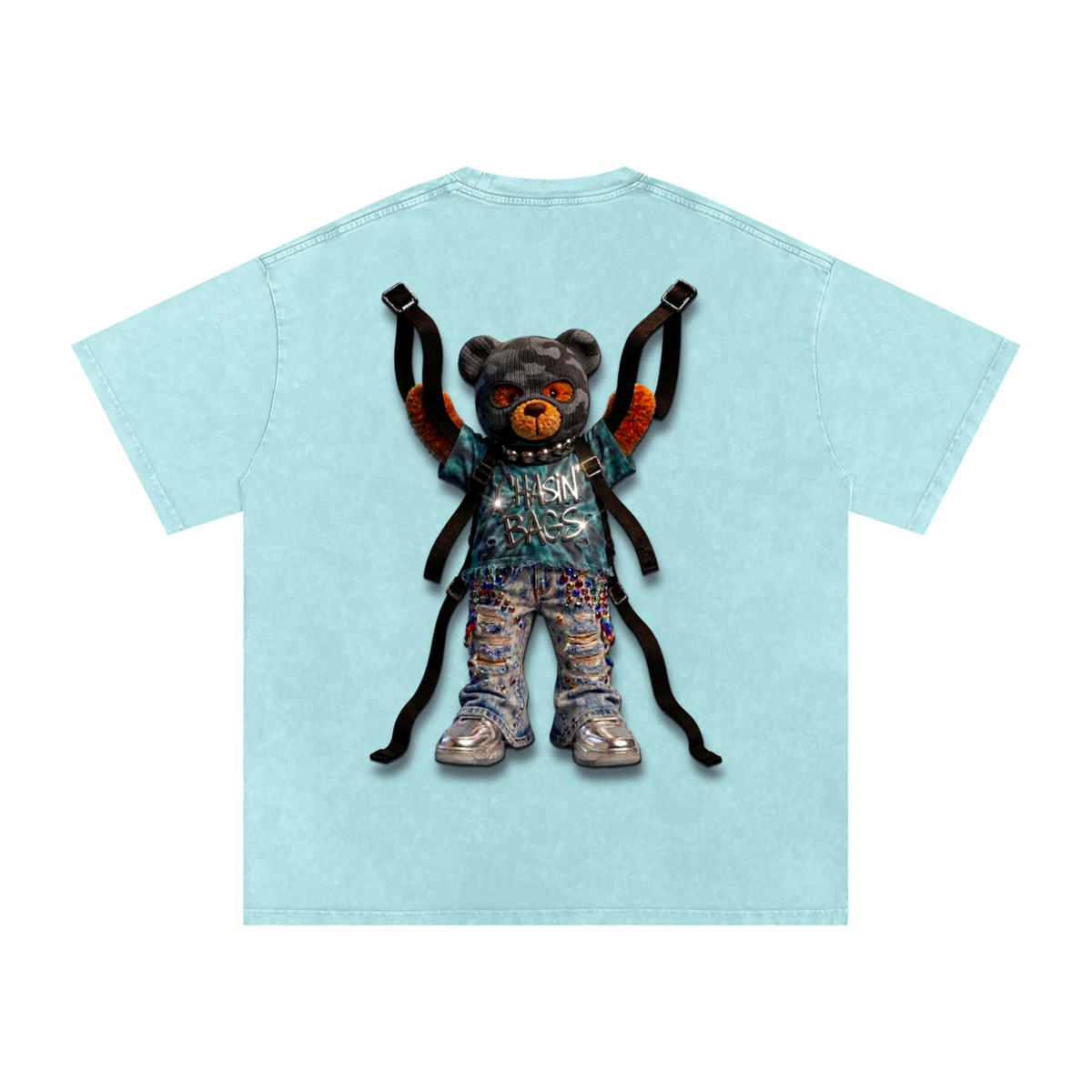 Snow Washed Oversized Cotton T-Shirt