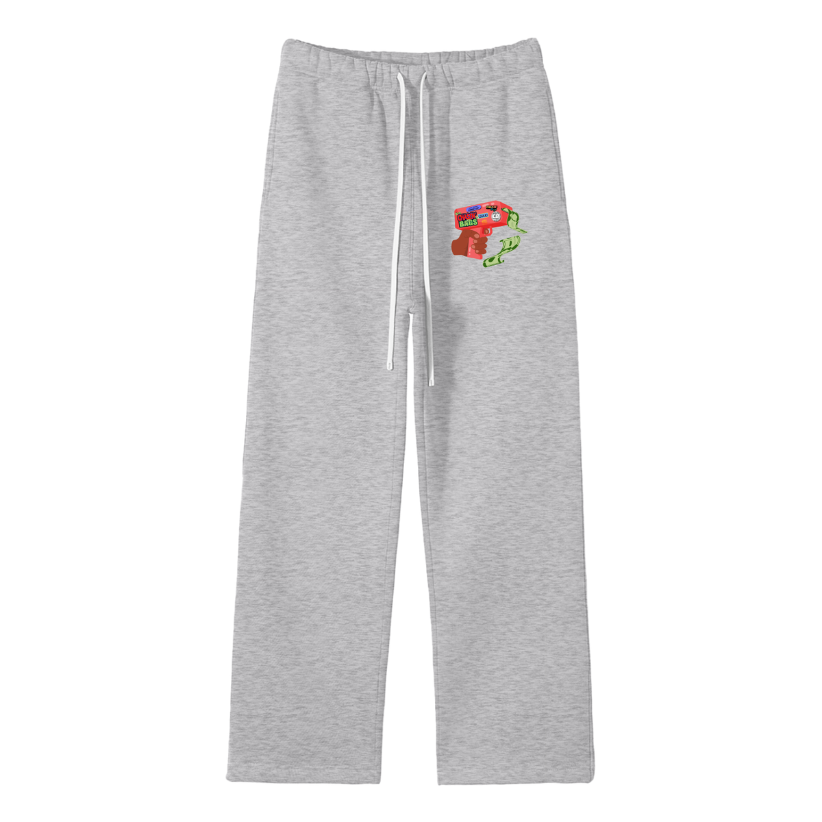 MG Unisex Solid Color Fleece Straight Leg Pants