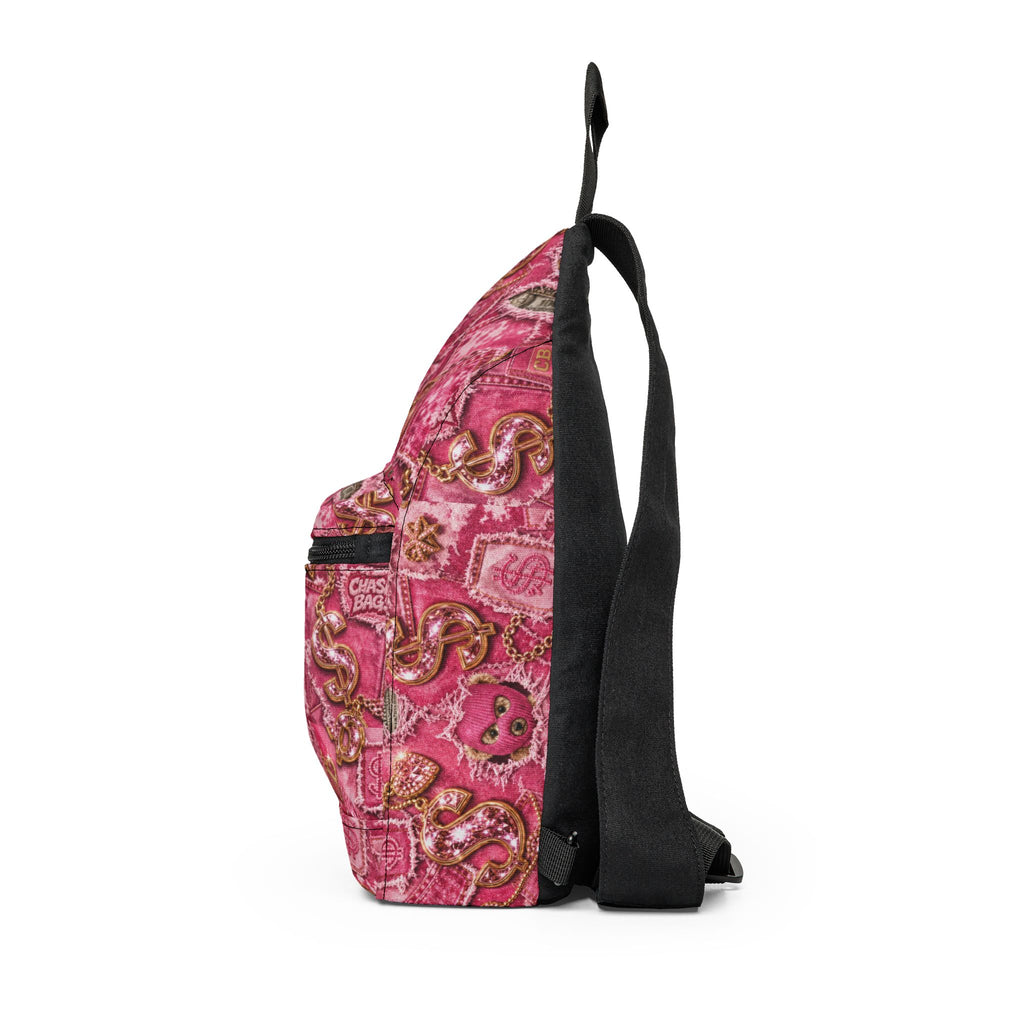 Pink Candy Pattern Sling Bag — "Chasin' BAGS" Cute Crossbody Pack