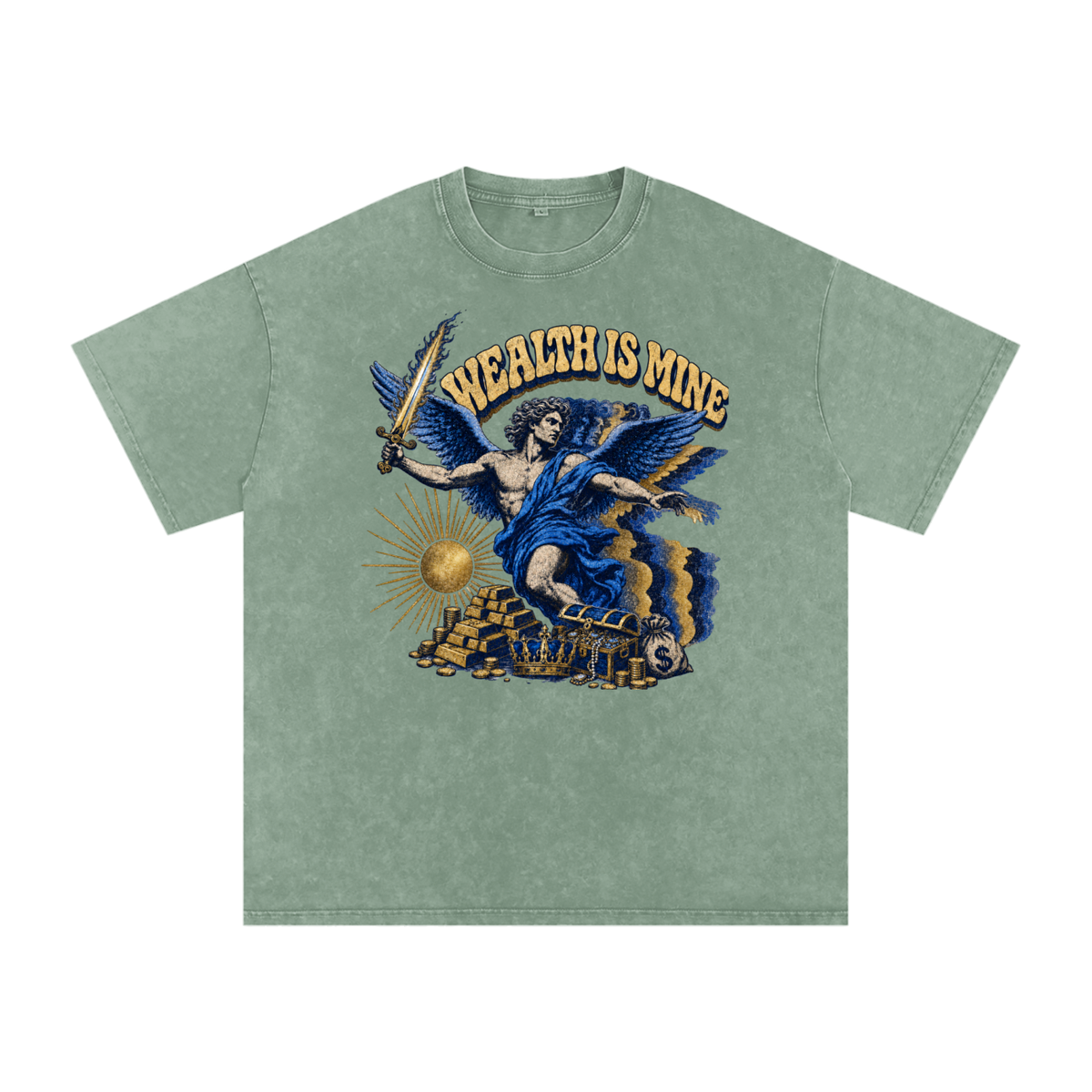 Snow Washed Oversized Cotton T-Shirt