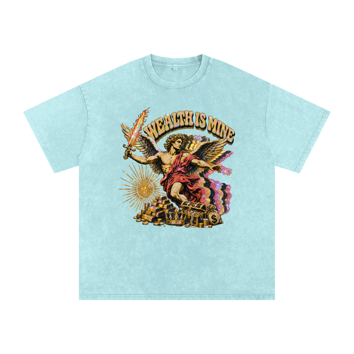 Snow Washed Oversized Cotton T-Shirt