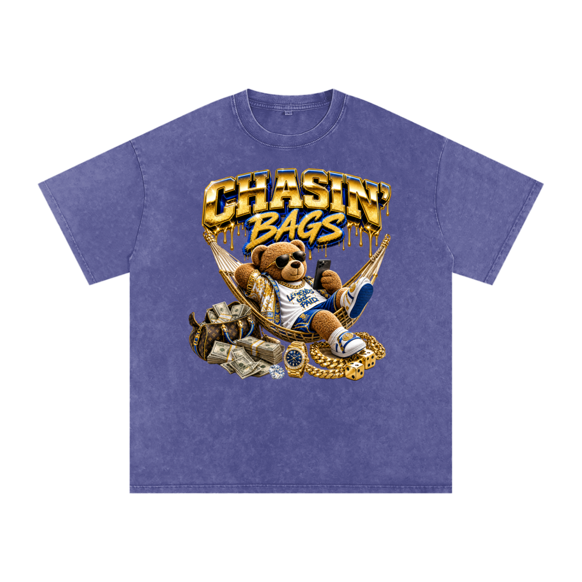 Snow Washed Oversized Cotton T-Shirt
