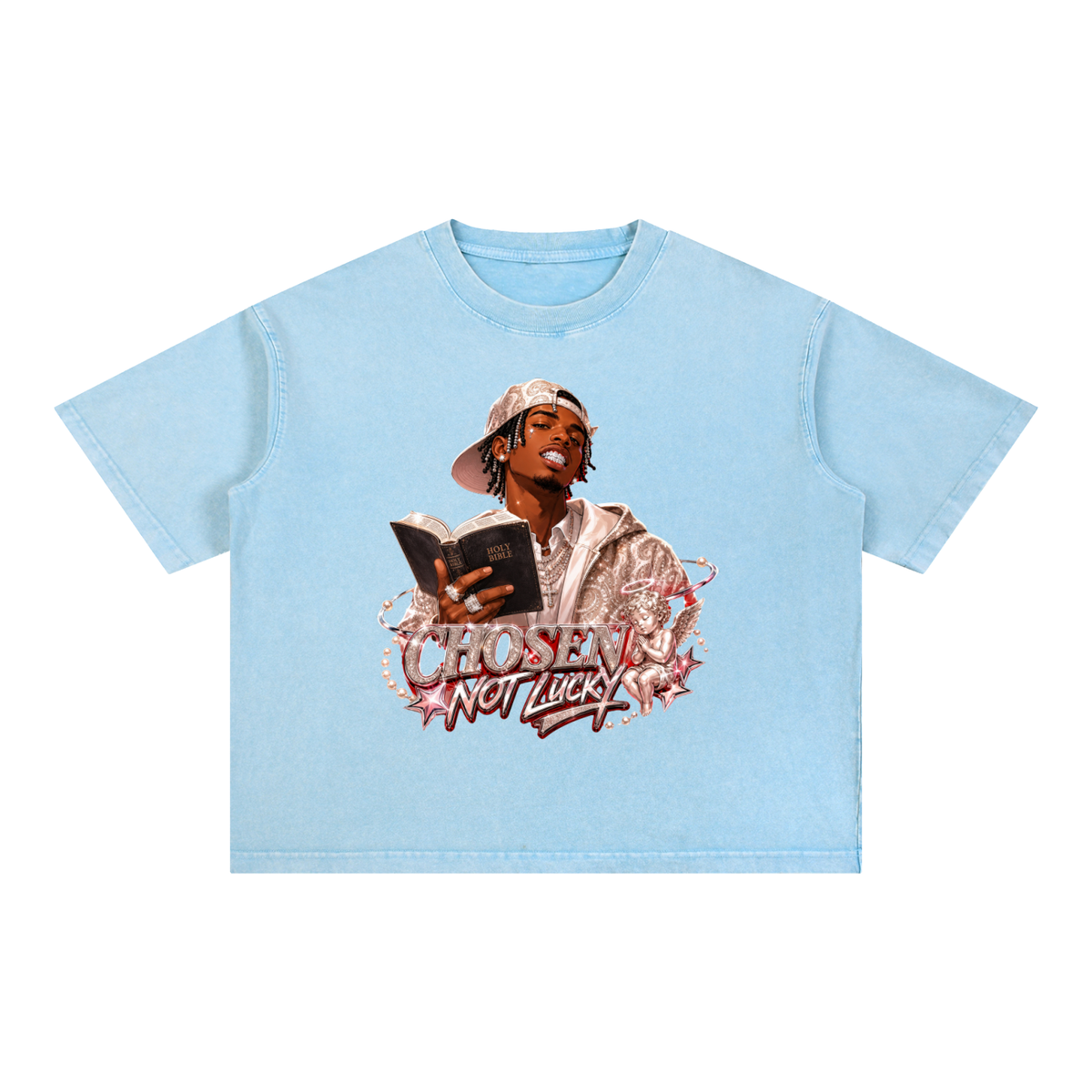 PRAY Mineral Wash Boxy Cotton T-Shirt