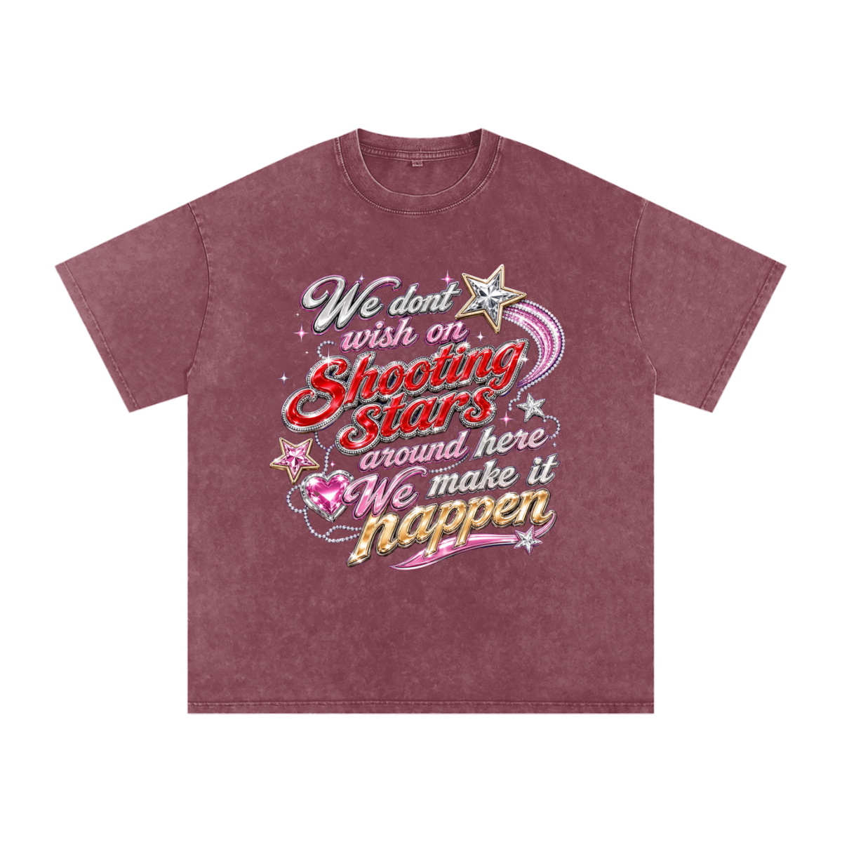 Snow Washed Oversized Cotton T-Shirt