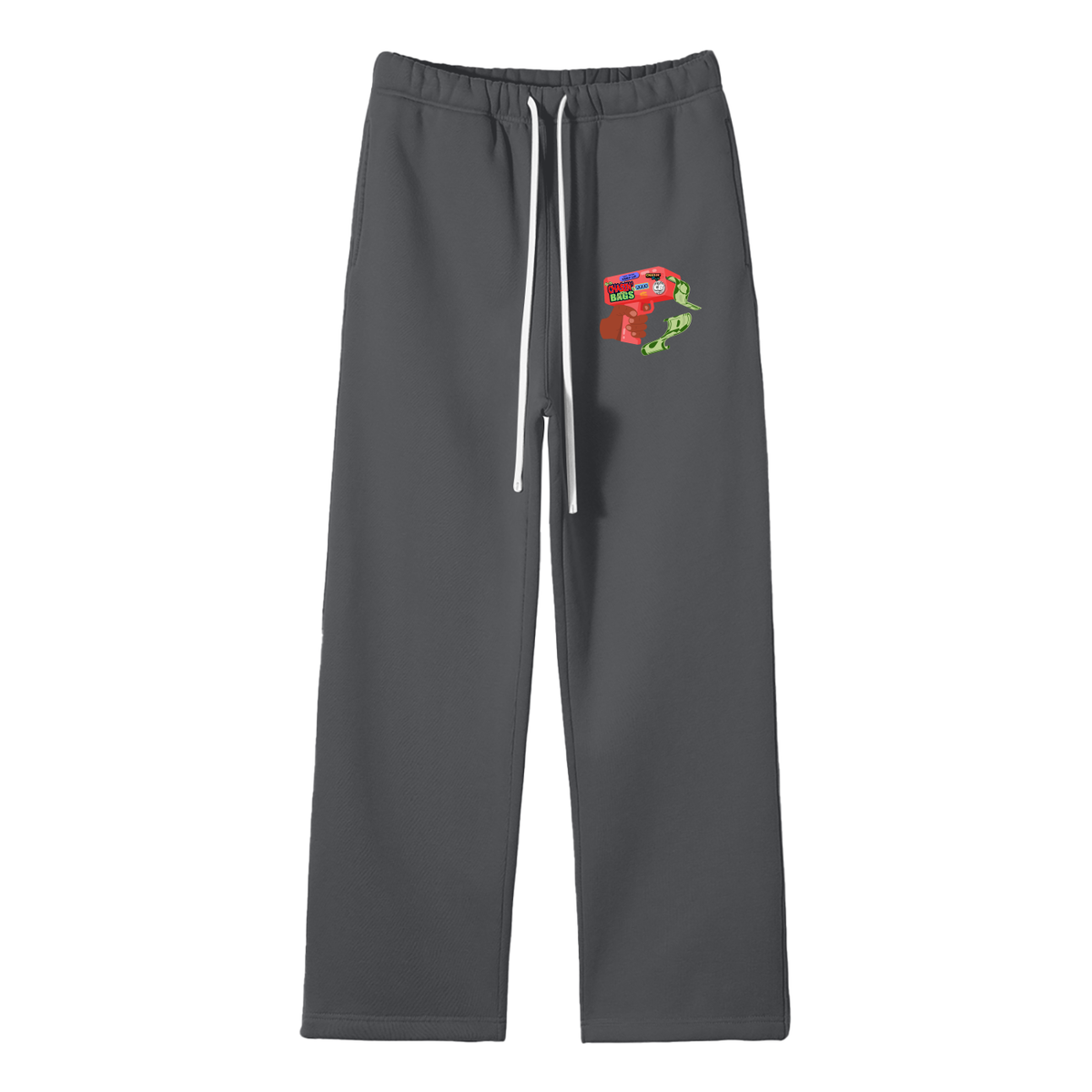 MG Unisex Solid Color Fleece Straight Leg Pants