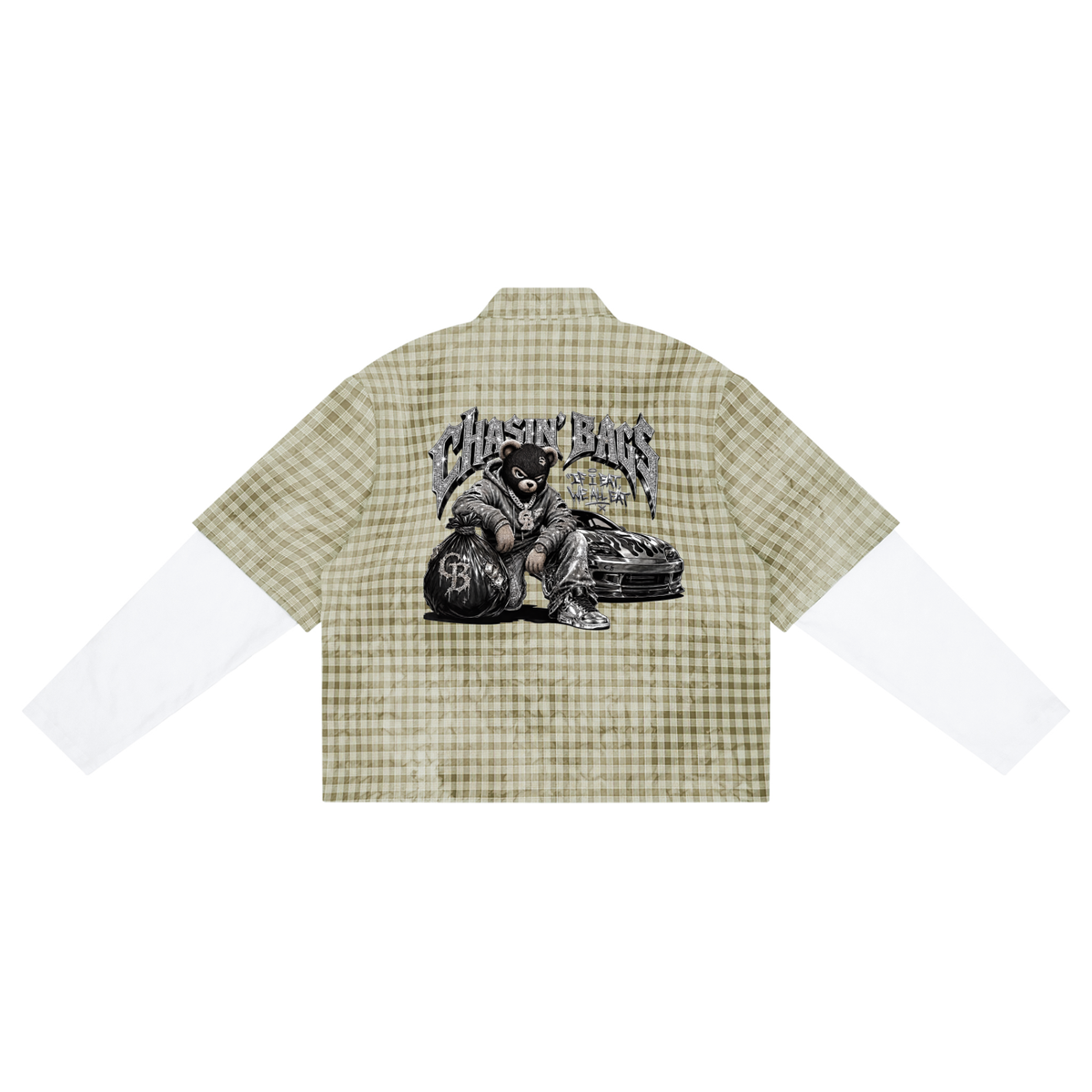 BEARY Unisex Vintage Wash Plaid Short Sleeve Shirt