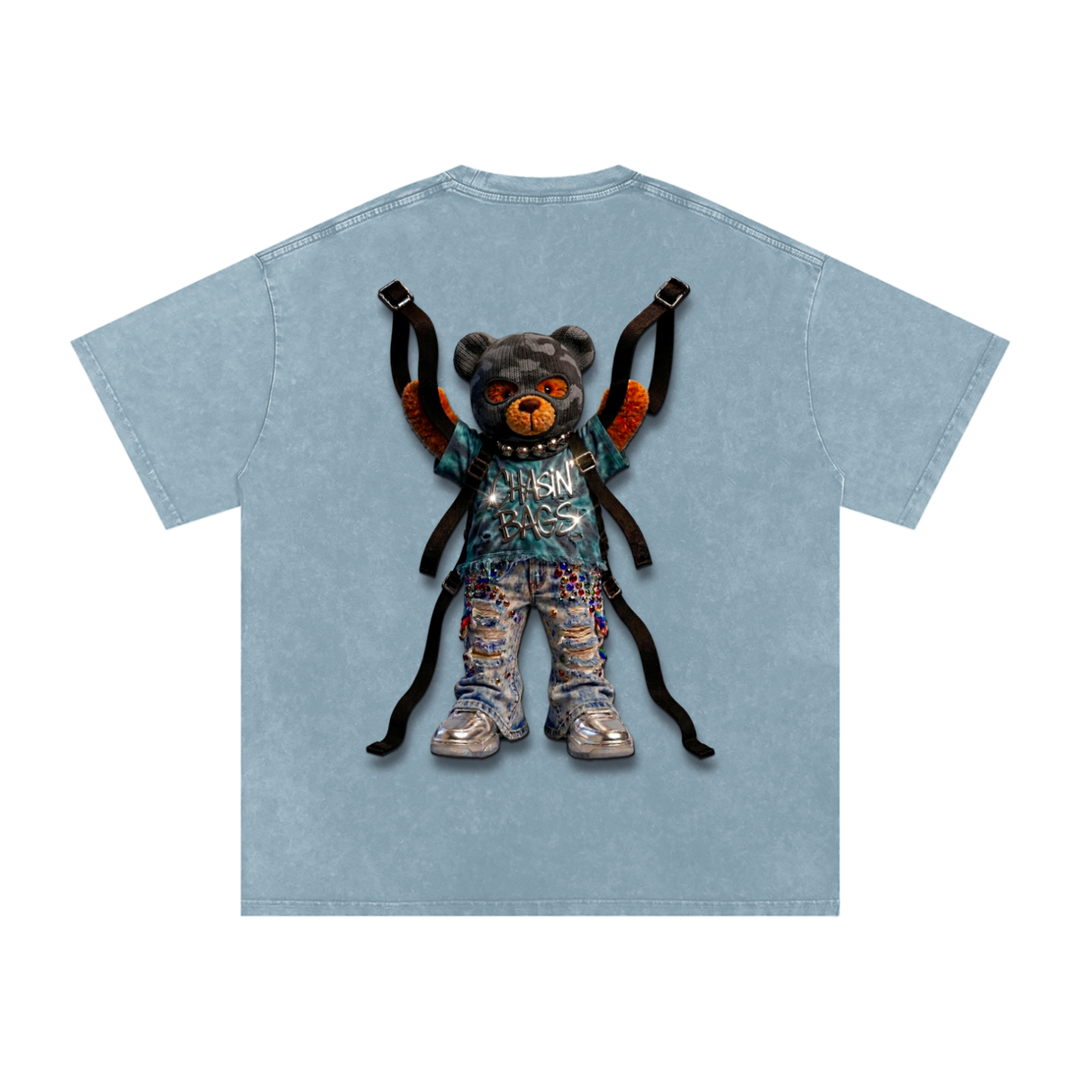 Snow Washed Oversized Cotton T-Shirt