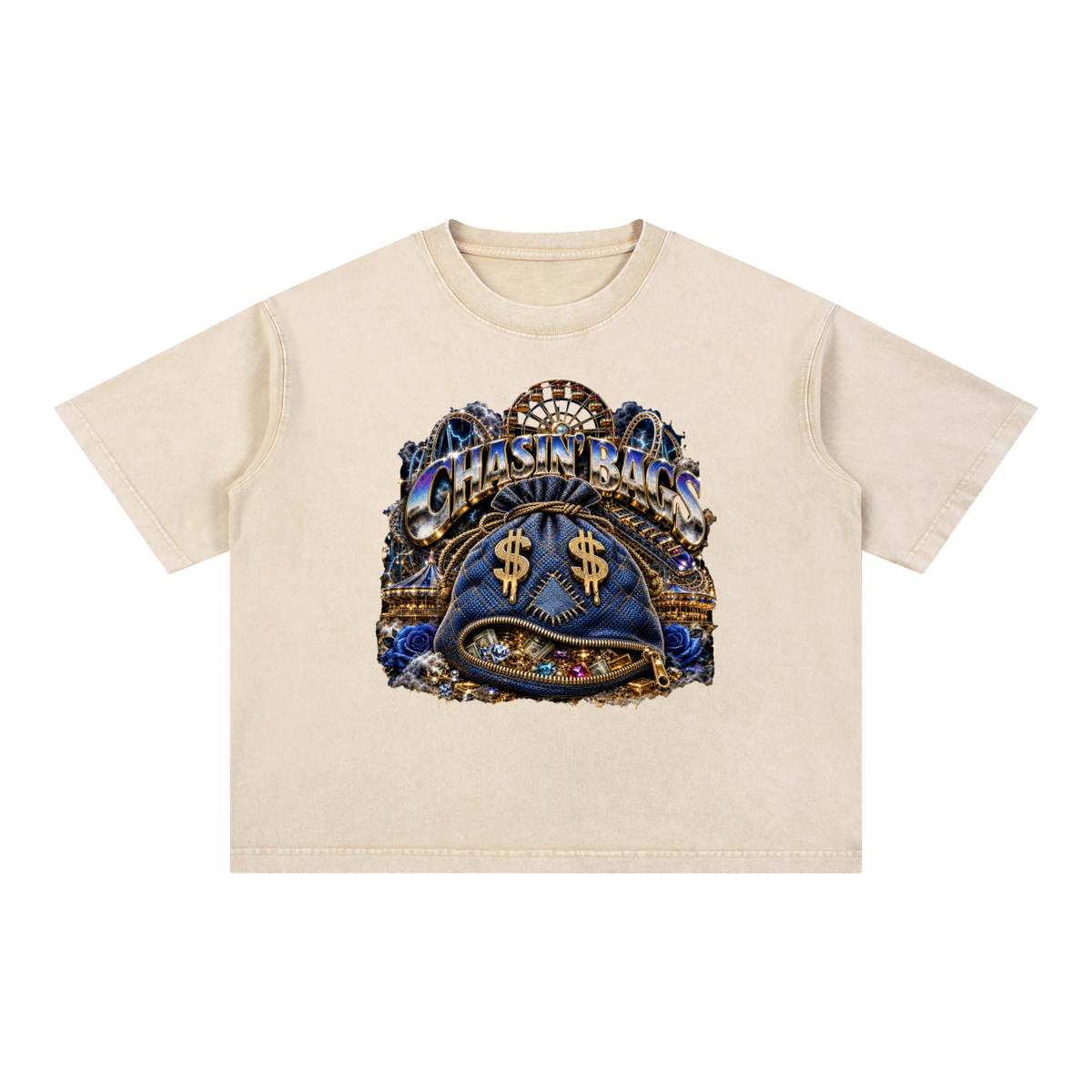 Mineral Wash Boxy Cotton T-Shirt
