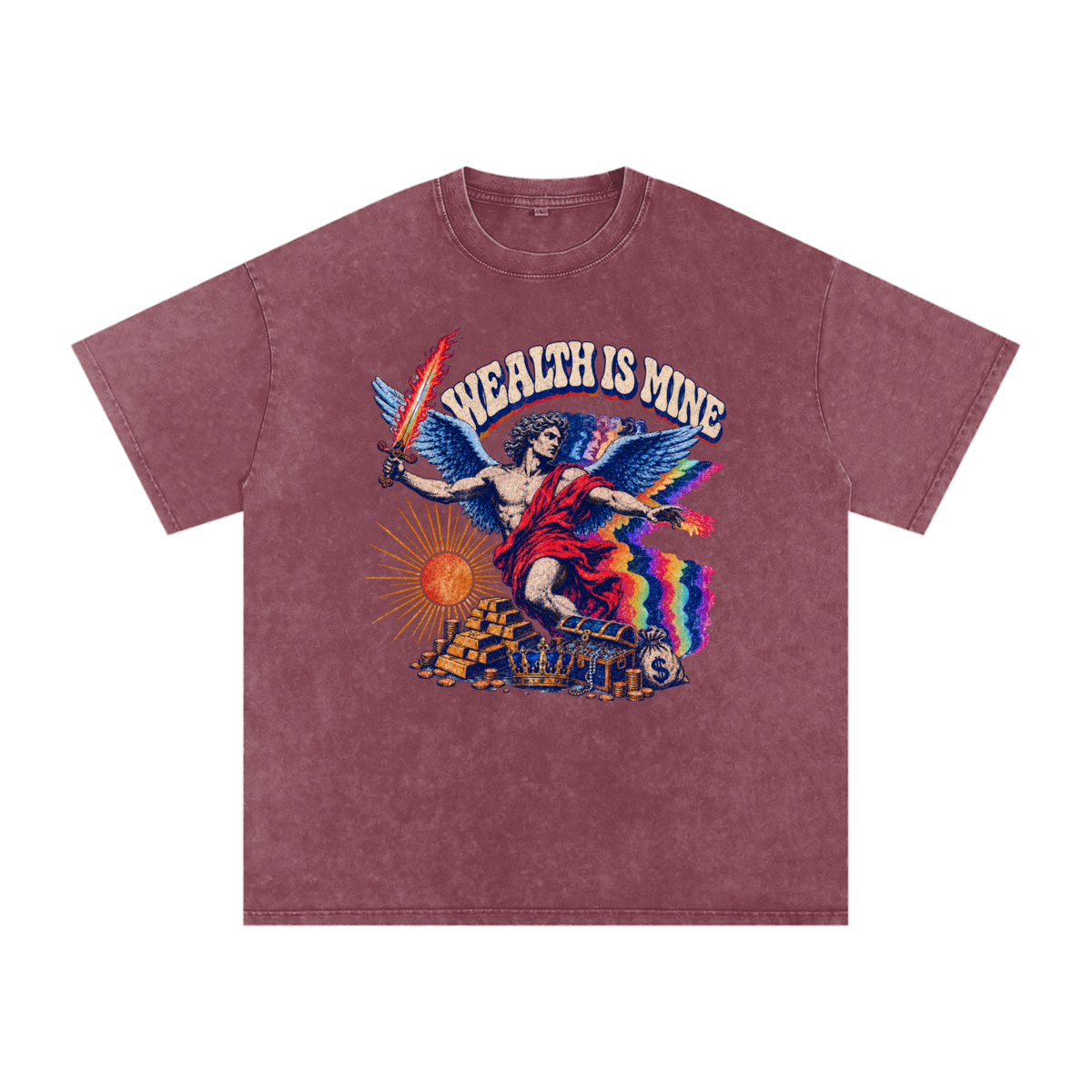Snow Washed Oversized Cotton T-Shirt