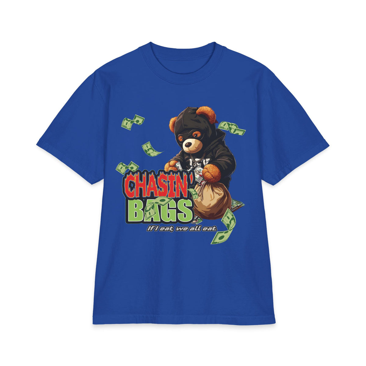 Chasin' Bags Bear Graphic Tee — Money Hustle Streetwear T-Shirt