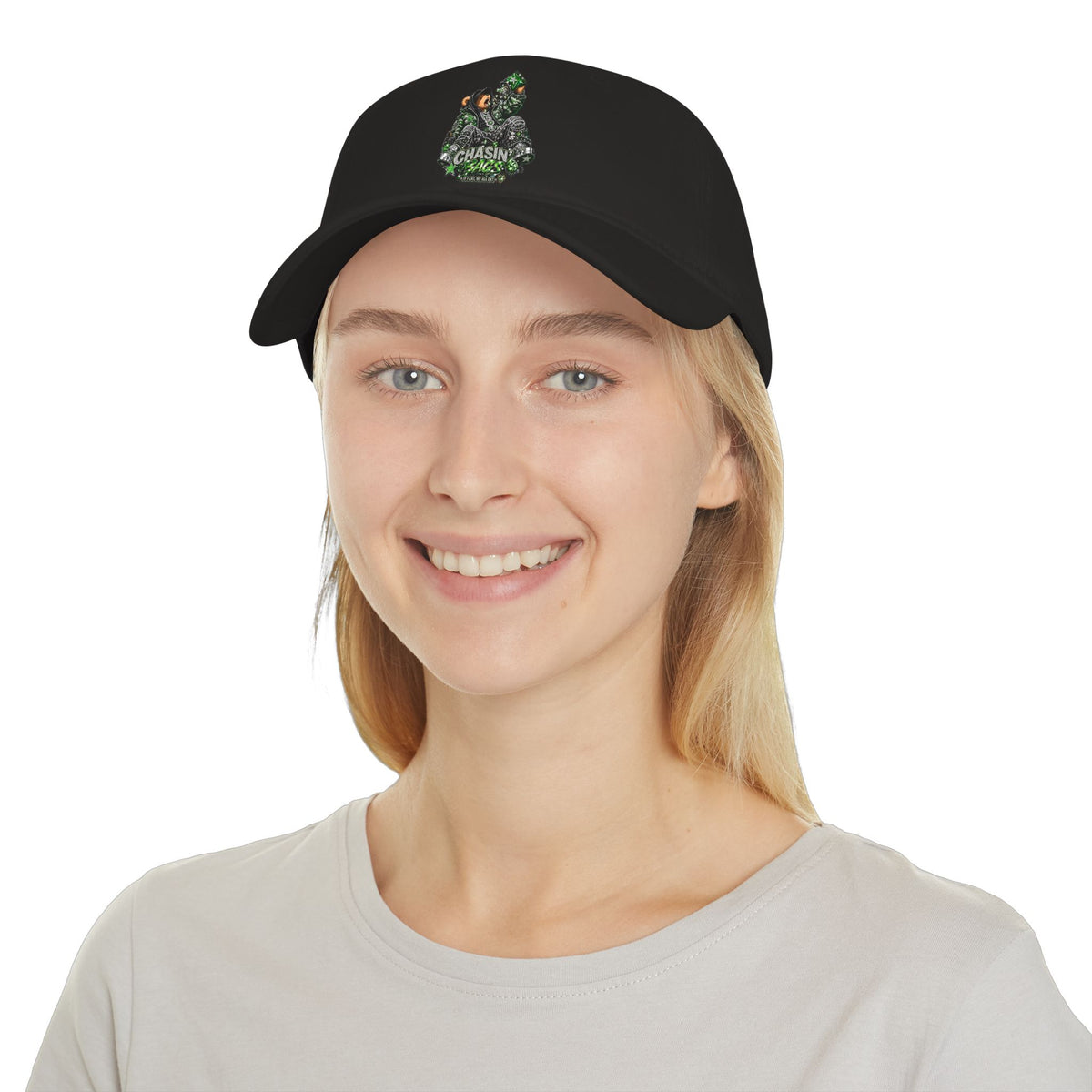 Low Profile Baseball Cap — 'Chasin' Bass' EATING Graphic Hat