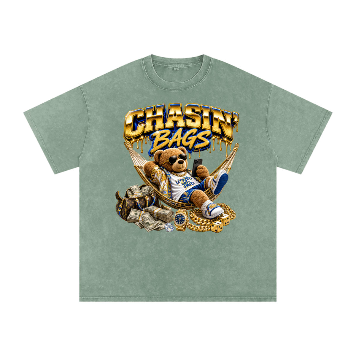 Snow Washed Oversized Cotton T-Shirt