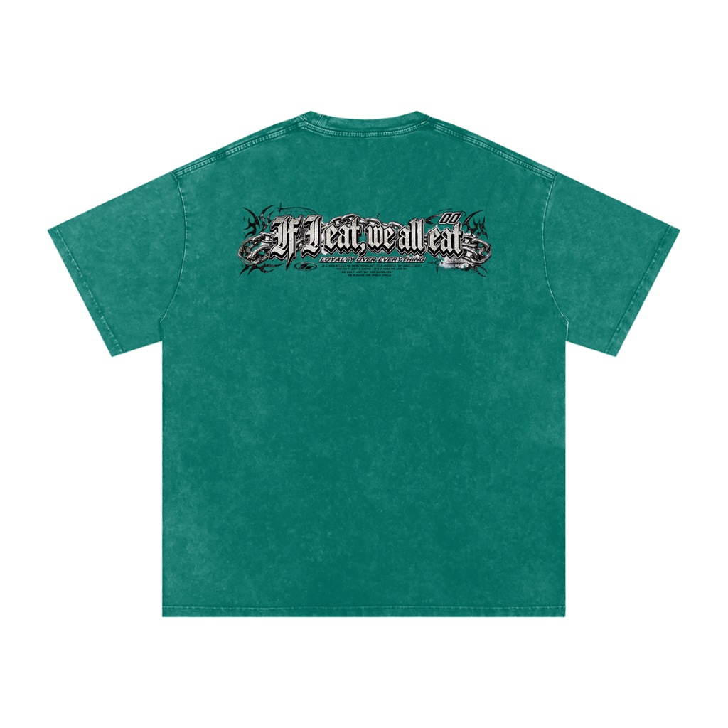 IF I EAT BEARY ON Snow Washed Oversized Cotton T-Shirt