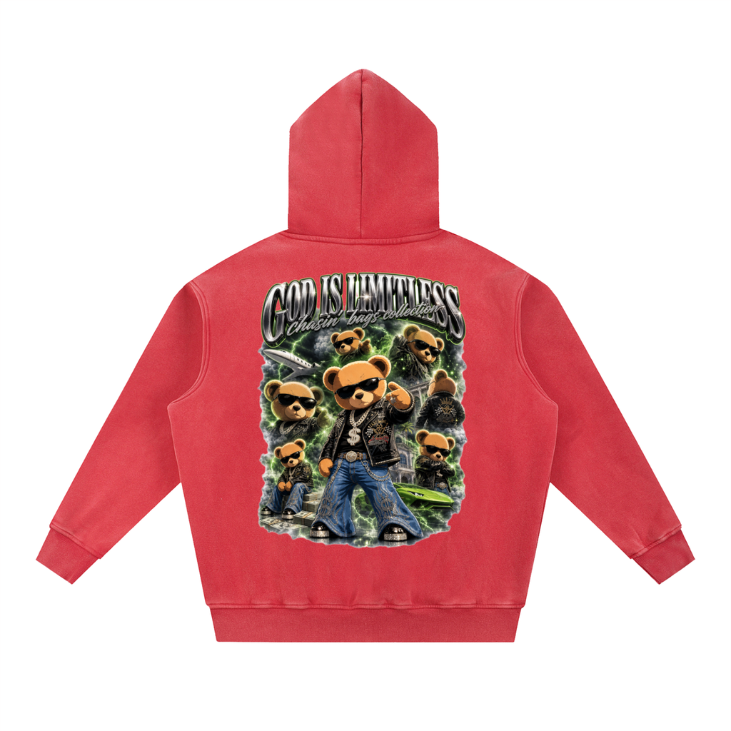 CB on Snow Wash Fleece Oversize Hoodie