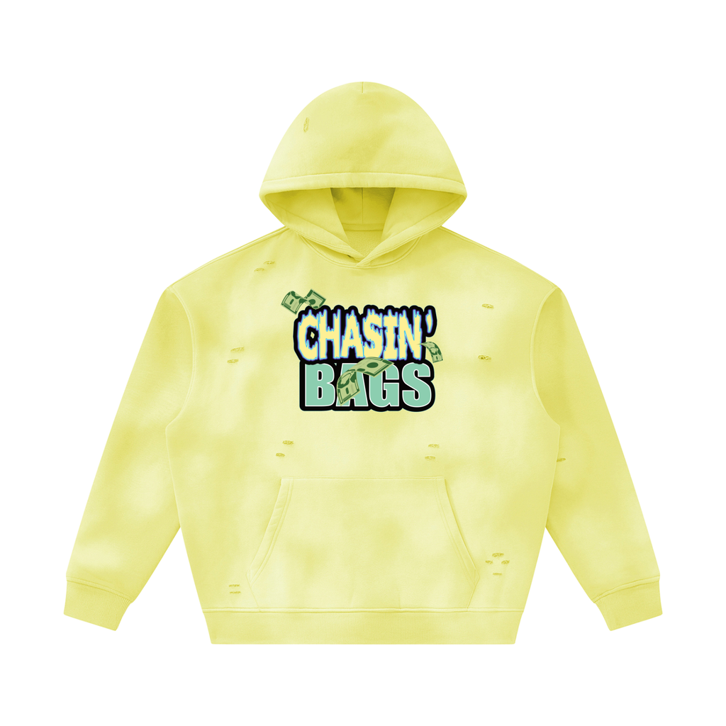 Unisex Sunfade Frayed Fleece Hoodie (set 1)