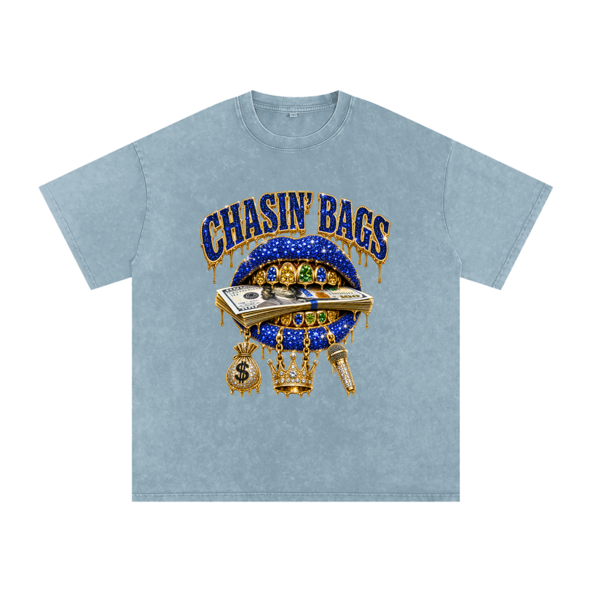 Snow Washed Oversized Cotton T-Shirt