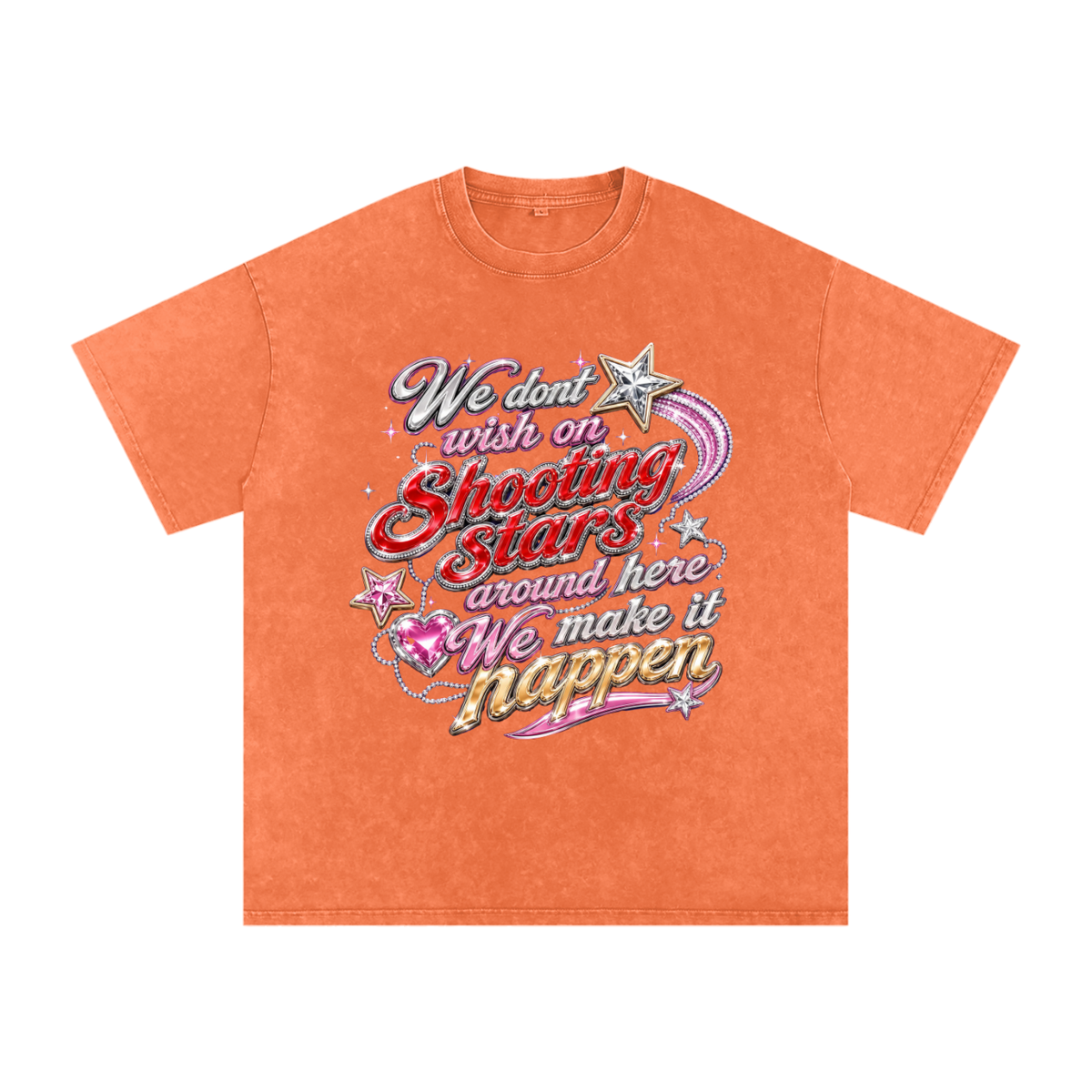 Snow Washed Oversized Cotton T-Shirt