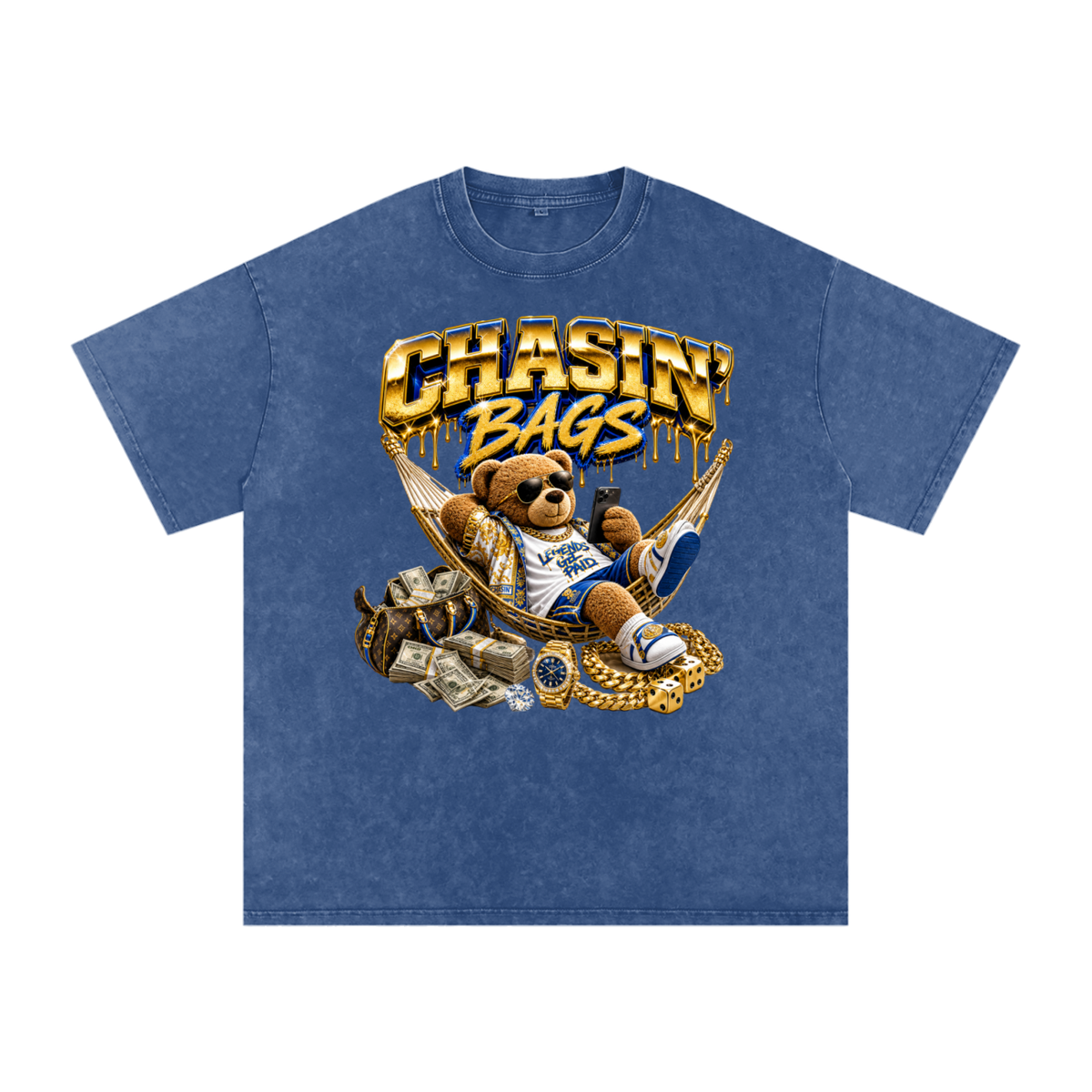 Snow Washed Oversized Cotton T-Shirt