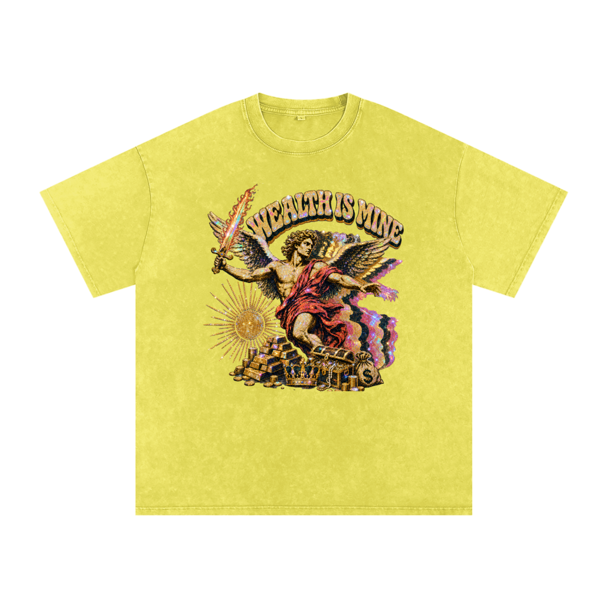 Snow Washed Oversized Cotton T-Shirt