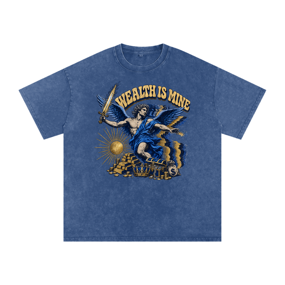 Snow Washed Oversized Cotton T-Shirt