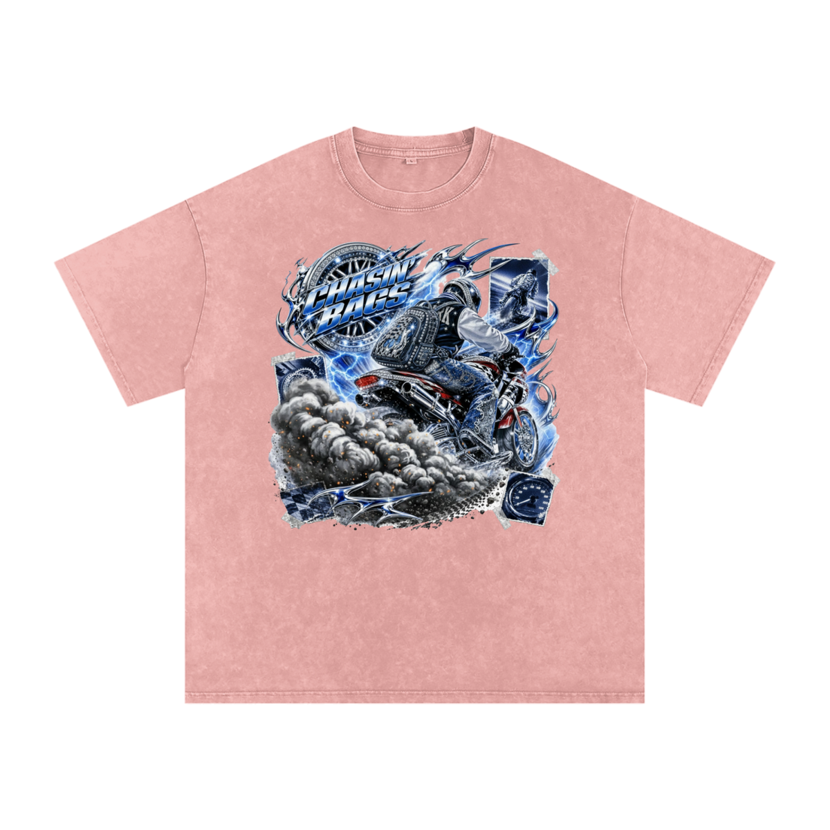 Snow Washed Oversized Cotton T-Shirt
