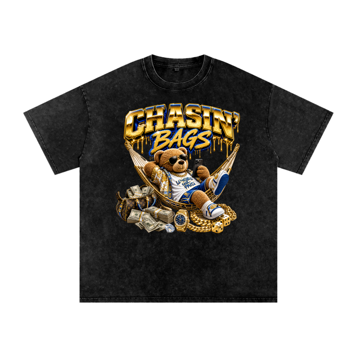 Snow Washed Oversized Cotton T-Shirt
