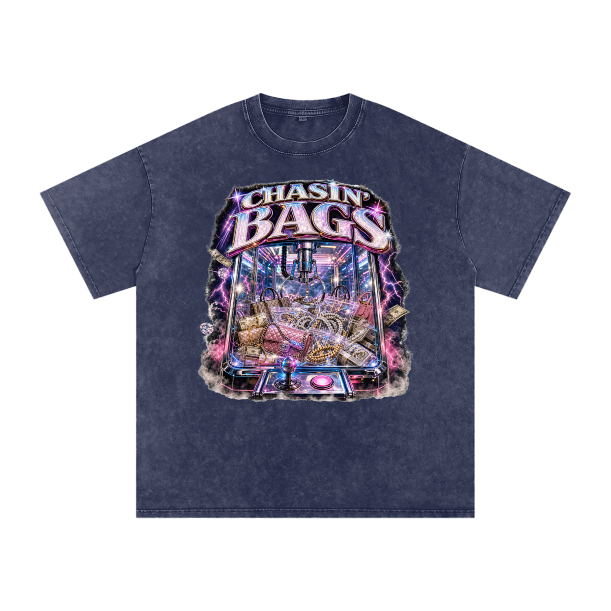 Snow Washed Oversized Cotton T-Shirt